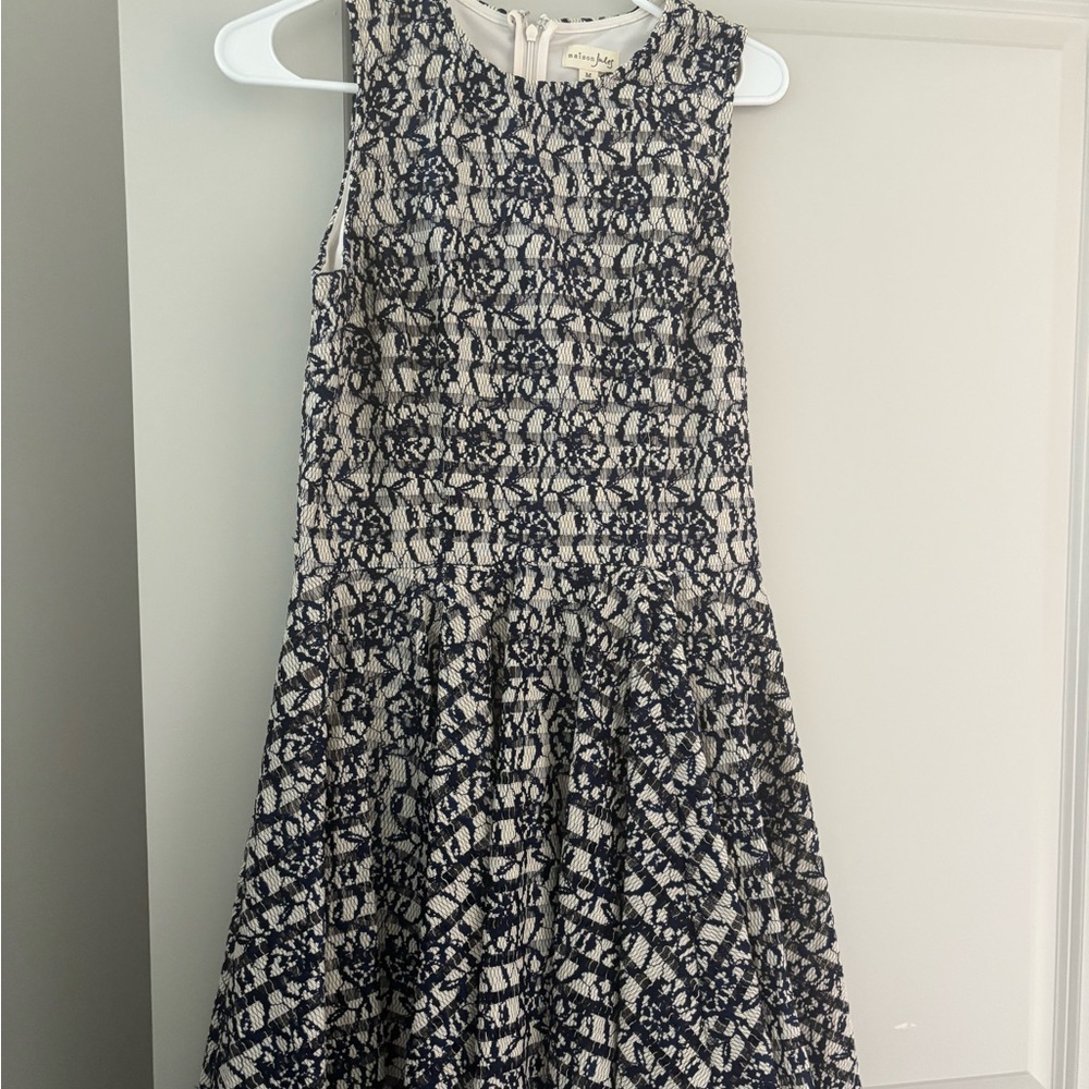 Maison Jules Blue and White Formal Dress